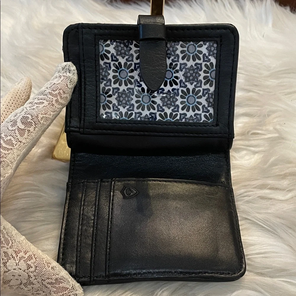 Vera Bradley Black & White Patterned Compact Wallet - Picture 7 of 11